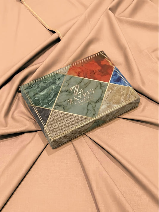Premium Wash & Wear Unstitched Suit Fabric – Light Beige