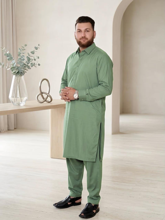 Dusty Green Wash & Wear Suit
