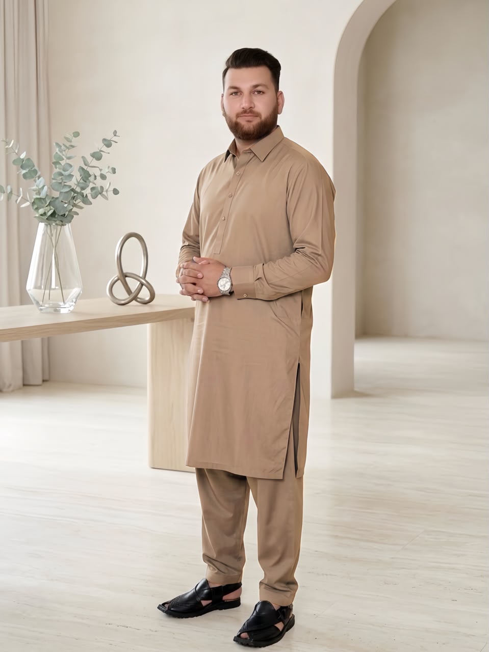 Golden Brown Wash & Wear Suit