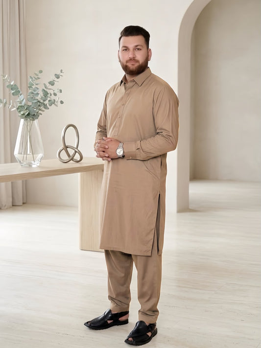 Golden Brown Wash & Wear Suit