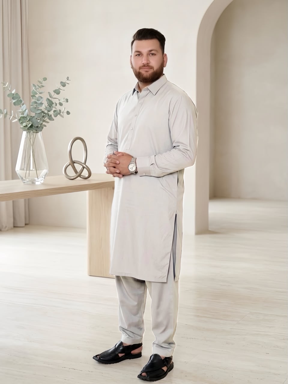 Off White Wash & Wear Suit