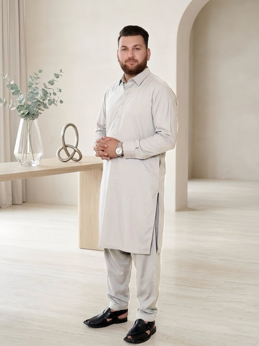Off White Wash & Wear Suit