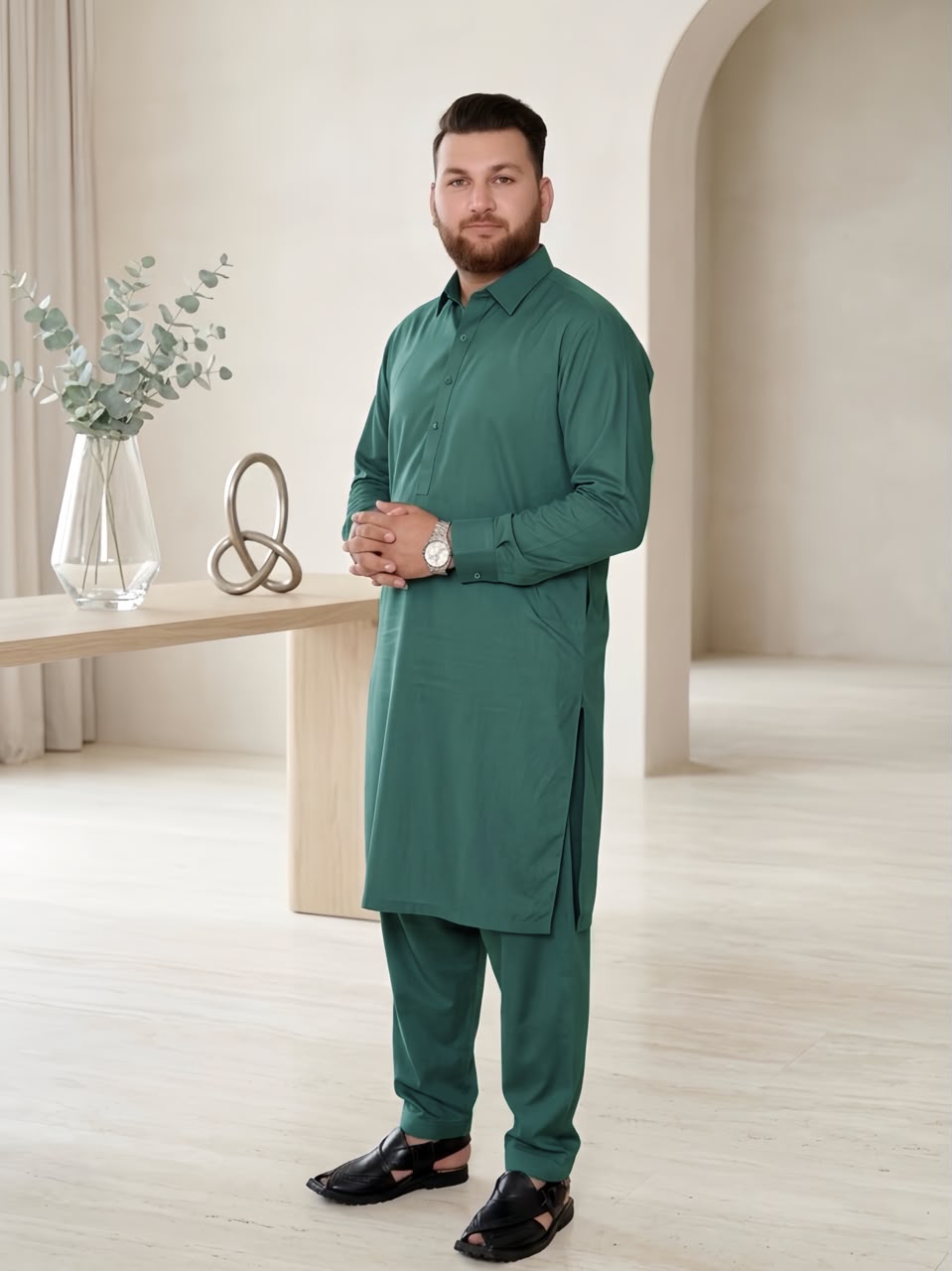Deep Teal Wash & Wear Suit