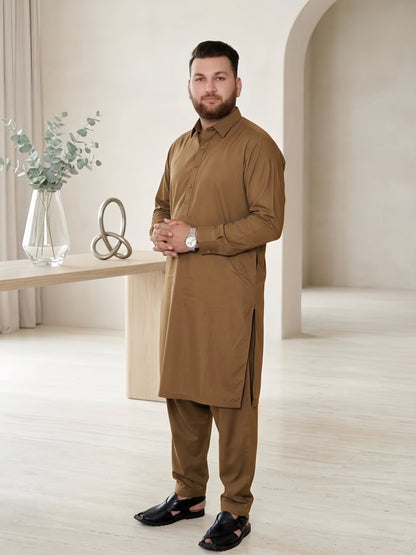 Mocha Brown Wash & Wear Suit