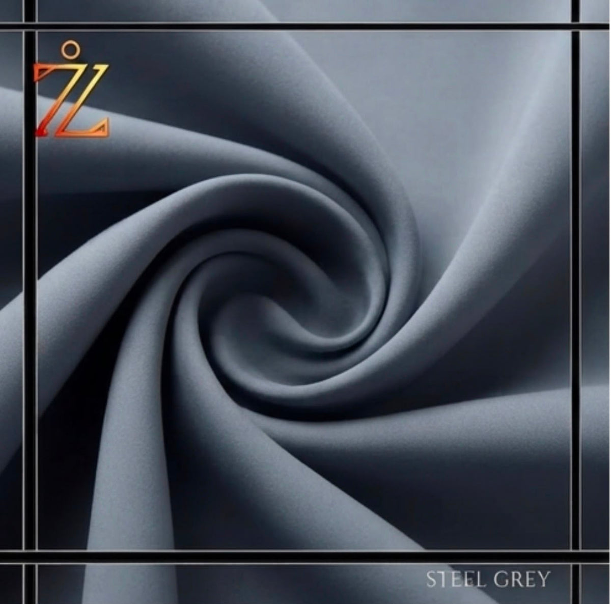 Premium Steel Grey Fabric