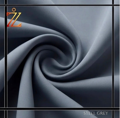 Premium Steel Grey Fabric
