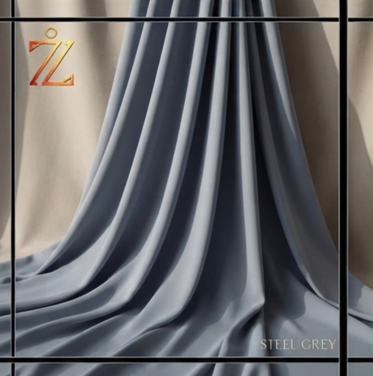 Premium Steel Grey Fabric