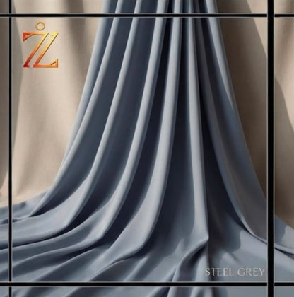 Premium Steel Grey Fabric