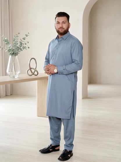 Premium Steel Grey Fabric