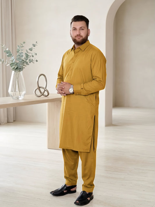 Vibrant Golden Fabric